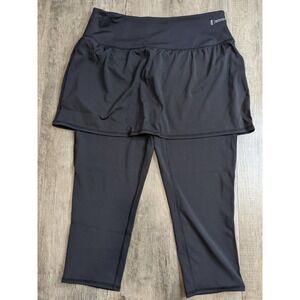 NEW Zuda Compression Pants with Skirt Petite Size Large LP Women's Black